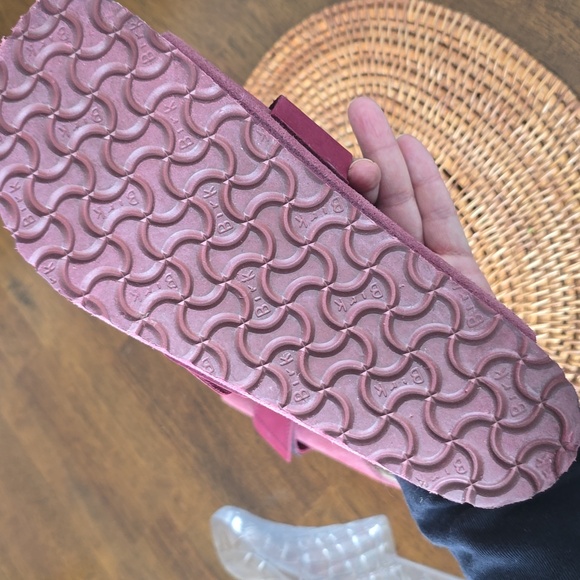 Birkenstock Women's Suede Sandals - Deep Red - Picture 7 of 7